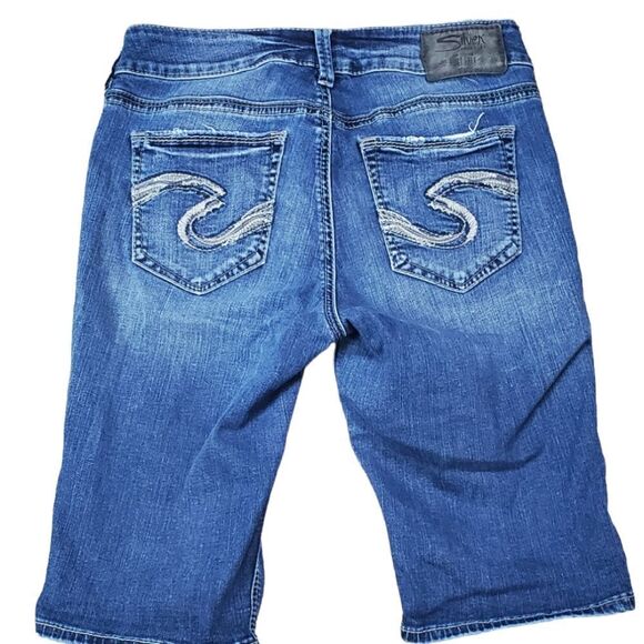 Silver Suki Bermuda Denim Shorts - Picture 1 of 4